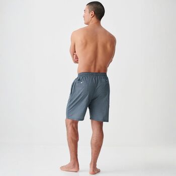 Men's 'Geometric Moorland' Crisp Cotton Pyjama Shorts, 3 of 5