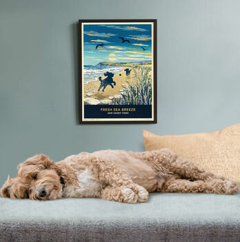 Two Cockapoos Limited Edition Beach Fun Gift Print, 2 of 12