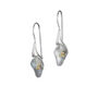 Molten Sterling Silver Lily Flower Drop Earrings, thumbnail 3 of 7