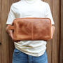 'Stanley' Men's Leather Wash Bag In Tan, thumbnail 1 of 9