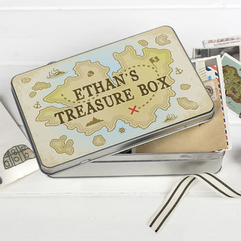 Children's Personalised 'Treasure Box' Storage Tin, 2 of 5