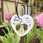 Acrylic Heart Pet Photo Memorial Garden Tag Wire Holder, thumbnail 1 of 3