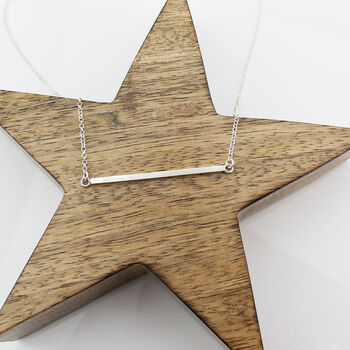 Sterling Silver Bar Necklace, 3 of 5