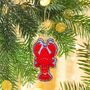 Lobster Zari Christmas Decoration, thumbnail 2 of 3