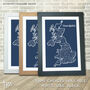 Counties Of The UK Map Print, thumbnail 2 of 5