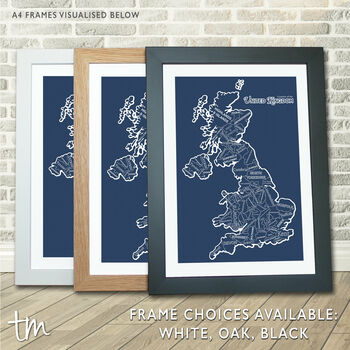 Counties Of The UK Map Print, 2 of 5