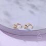 Sterling Silver Tiny Skinny Heart Huggie Hoop Earrings, thumbnail 5 of 12