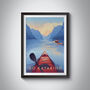Go Kayaking Travel Poster Art Print, thumbnail 1 of 8
