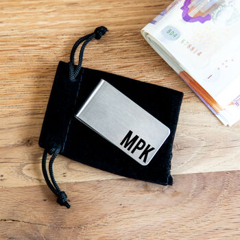 Personalised Monogram Money Clip Silver Or Rose Gold, 6 of 8