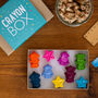 Set Of Nine Gift Boxed Robot Shaped Wax Crayons, thumbnail 1 of 5