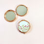Floral Name Rose Gold Compact Mirror, thumbnail 8 of 8