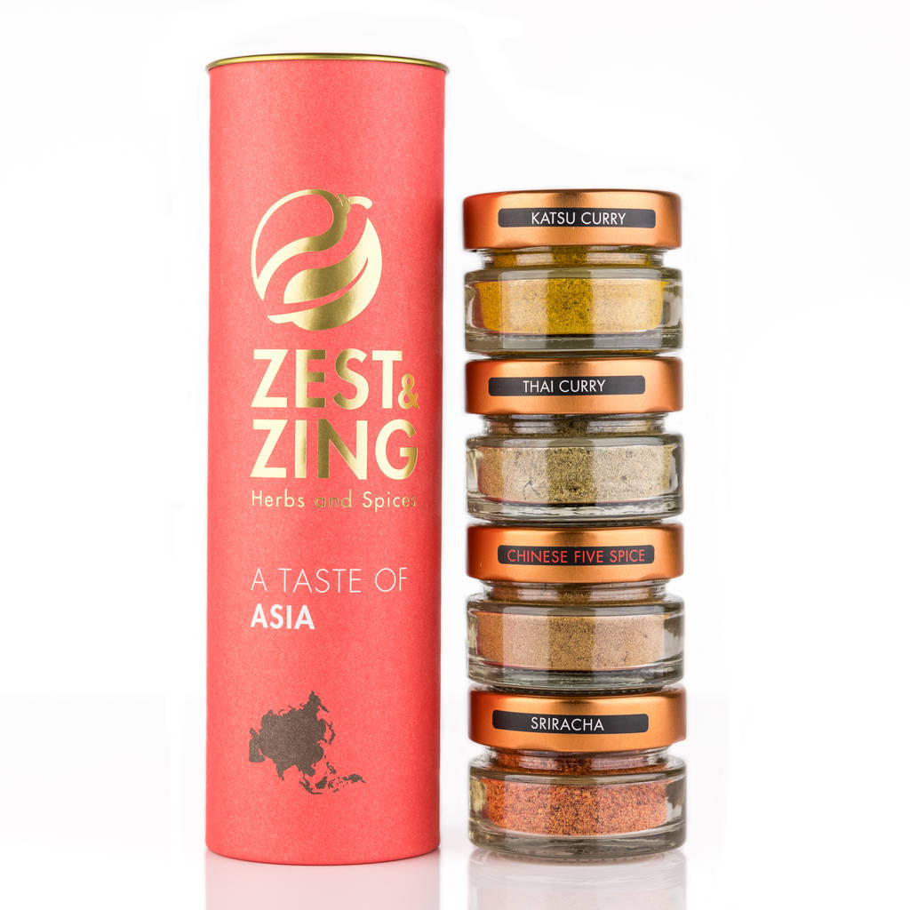 premium spice gift set taste of asia by zest & zing spices