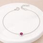 Personalised Sterling Silver October Birthstone Tourmaline Bracelet, thumbnail 2 of 11