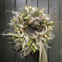 Nigella Dried Wreath With Bay And Statice 'Bay White', thumbnail 1 of 6