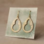 Gold Turquoise Antique Hoop Earrings, thumbnail 9 of 9