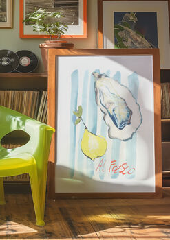 Al Fresco Oysters And Lemons Illustrated Art Print, 5 of 7