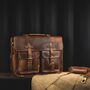 Top Grain Leather Briefcase Laptop Bag Mens, thumbnail 8 of 12