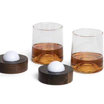 Glass With Golf Ball Coaster, 5 of 6
