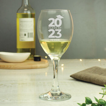 Personalised Graduation Wine Glass, 2 of 6
