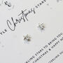 Sterling Silver Christmas Stars Stud Earrings, thumbnail 3 of 5