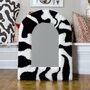 Black And White Retro Tufted Mirror, thumbnail 2 of 6