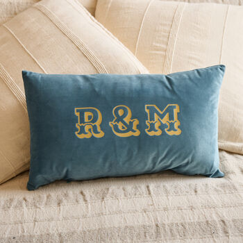 Personalised Couples Initials Cushion, 2 of 4