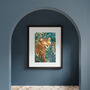 Cheetah In The Gold And Green Jungle Wall Art Print, thumbnail 3 of 6