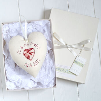 Personalised Ruby 40th Wedding Anniversary Heart Gift, 11 of 11