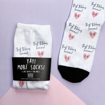 Personalised Best Bitches Socks, 4 of 4