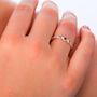 A Three Stone Pink And Green Garnet Ring, thumbnail 2 of 4