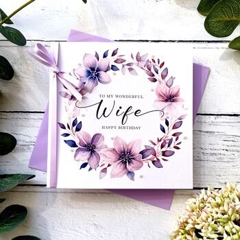 Handmade Birthday Card For Wife, 3 of 5