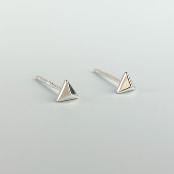Sterling Silver Tiny Spike Stud Earrings, 2 of 7