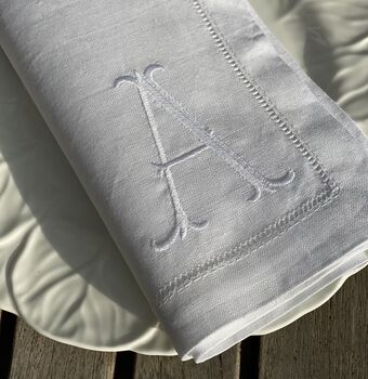 Monogram Linen Or Cotton Napkin, 3 of 4