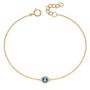18ct Gold Plated March Birthstone Bracelet, thumbnail 3 of 8