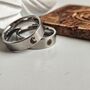 Stainless Steel Couple Moon And Sun Promise Ring Set, thumbnail 9 of 10