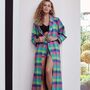 Women's Bright Shire Brushed Cotton Dressing Gown, thumbnail 1 of 2
