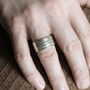 Men's Wide Silver Husk Ring, thumbnail 3 of 7