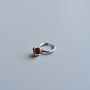 Silver Tigers Eye Dangle Hoop Earring For Men, thumbnail 3 of 11