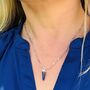 The En Pointe Lapis Lazuli Necklace, Silver, thumbnail 5 of 8