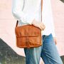 Personalised Fair Trade Small Leather Shoulder Bag, thumbnail 1 of 7