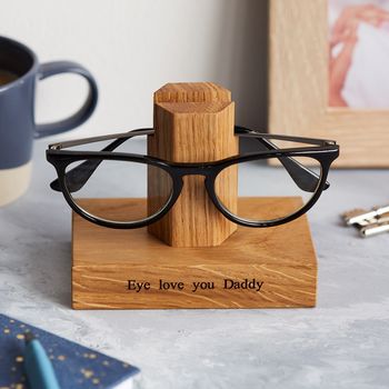 Solid Oak Personalised Glasses Stand, 4 of 12
