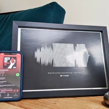 Personalised Shiny Sound Wave Print, 2 of 8