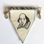 Shakespeare Bunting. Handmade Hanging Garland, thumbnail 4 of 4