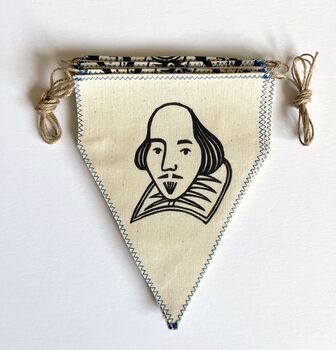 Shakespeare Bunting. Handmade Hanging Garland, 4 of 4