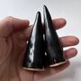 Handmade Black Ceramic Ring Holder Cones, thumbnail 4 of 8