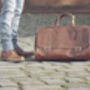 Personalised Mens Wheeled Leather Travel Bag. 'Dino L', thumbnail 11 of 11