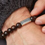 Men's Personalised Touch On Wood Silver Bracelet, thumbnail 2 of 6