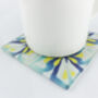 Navy Blue Zingy Yellow Coaster Set, thumbnail 4 of 12