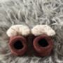 Burgundy Teddy Bear Baby Socks, thumbnail 7 of 9