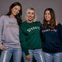 Personalised Varsity Slogan Christmas Sweatshirt, thumbnail 1 of 9